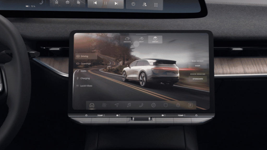 lucid gravity front screen