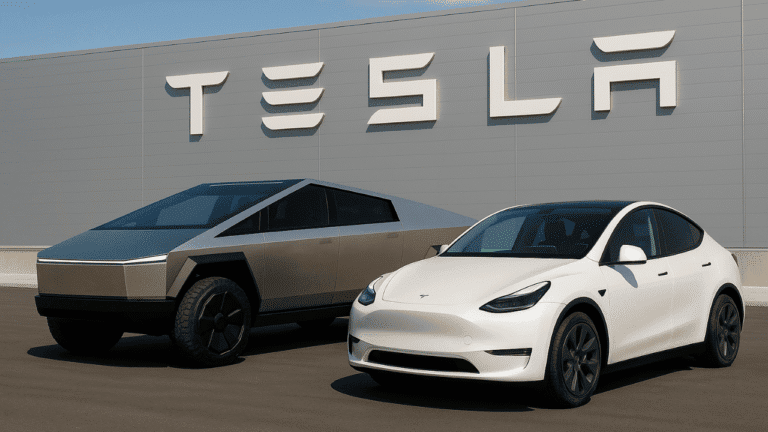 tesla pauses cybertruck and model y production