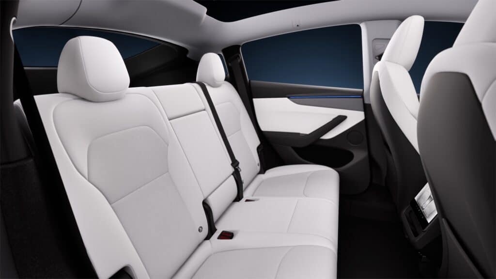 tesla model y rear seats