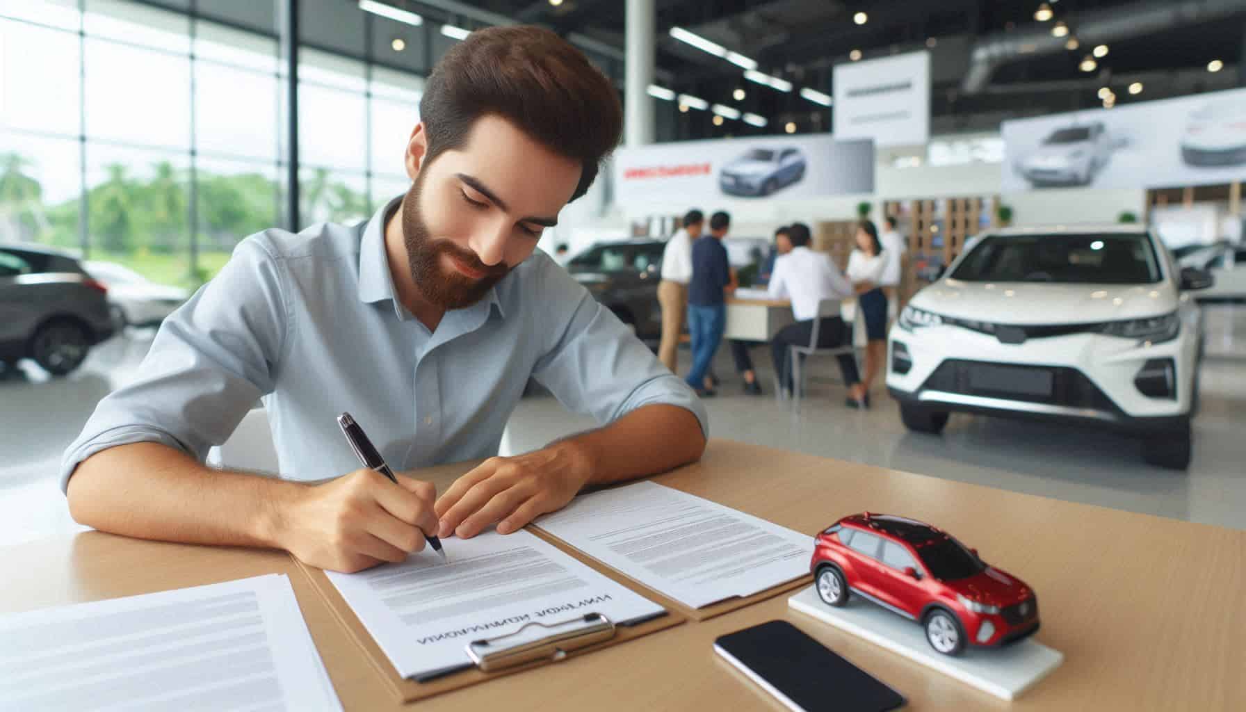 a person sigining papers for verification