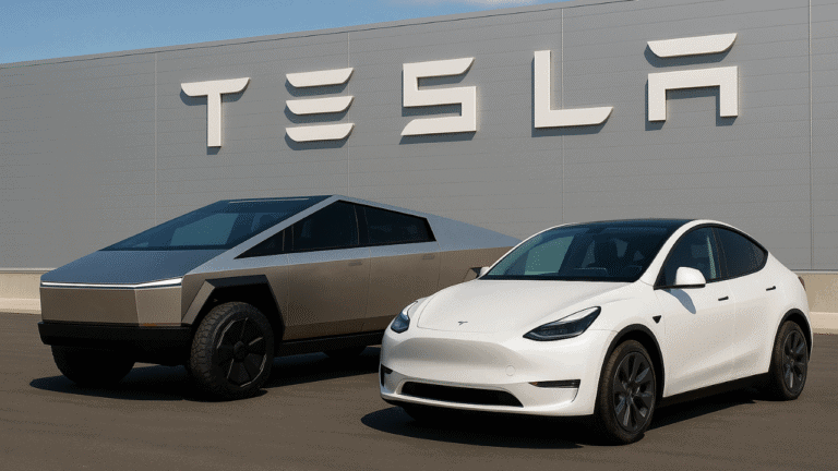 tesla cybertruck and model y