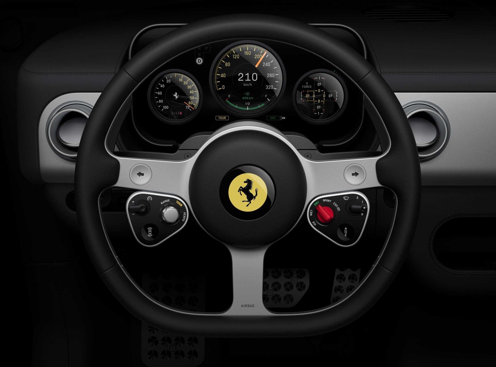 ferrari luce steering wheel